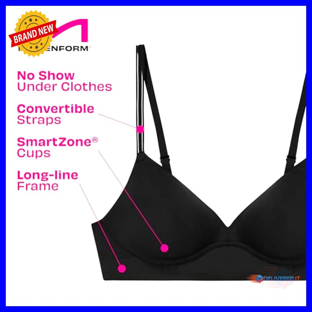 Wireless Full Coverage Bra Convertible Straps Smo… - image 5